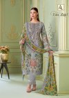 Zaid By Alok Cambric Cotton Printed Embroidery Dress Material 